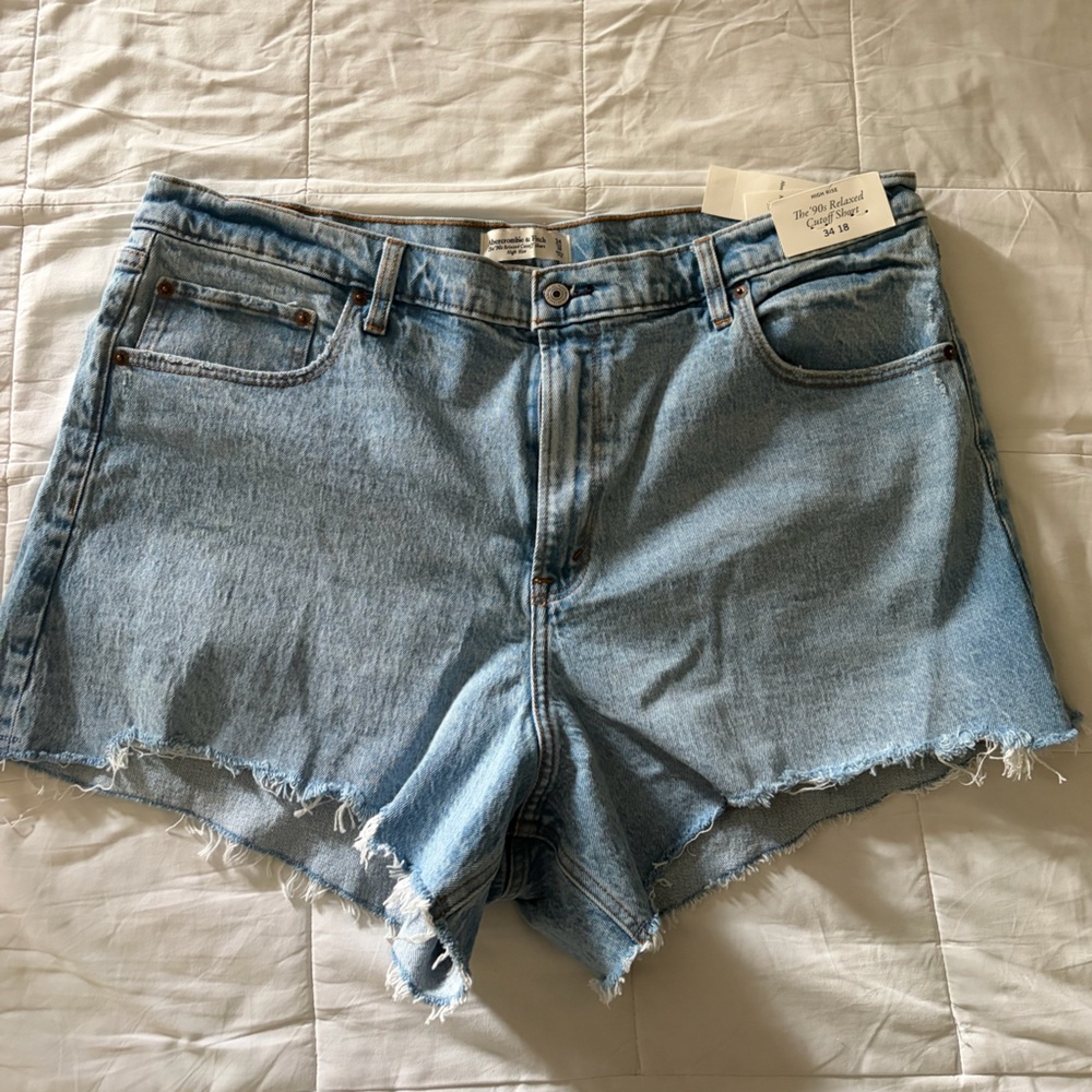 Abercrombie & Fitch Light Blue Denim Cutoff Shorts